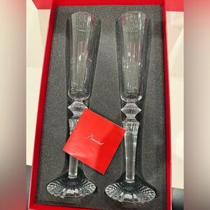 Baccarat Clear Crystal Flute Set